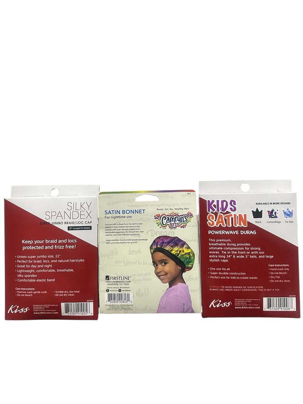 Kiss Hair Care Bundle: Silky Spandex Braid/Loc Cap (DH121), Camryn's BFF Satin B - Picture 2 of 2